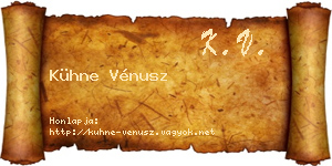 Kühne Vénusz névjegykártya